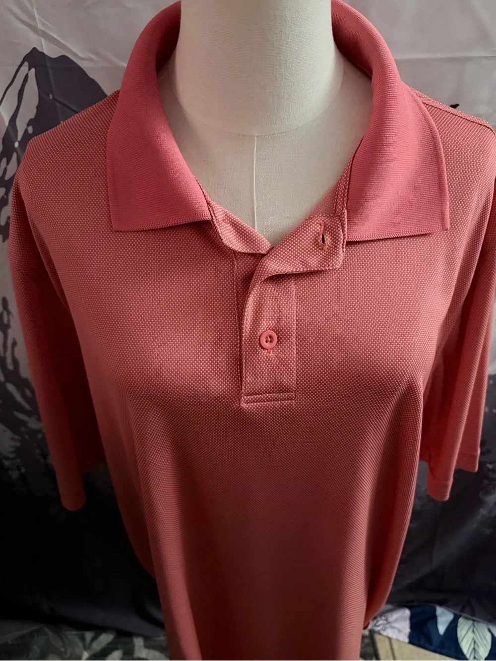 Croft & Barrow Quick Dry Men’s XL Coral Performance Golf Polo